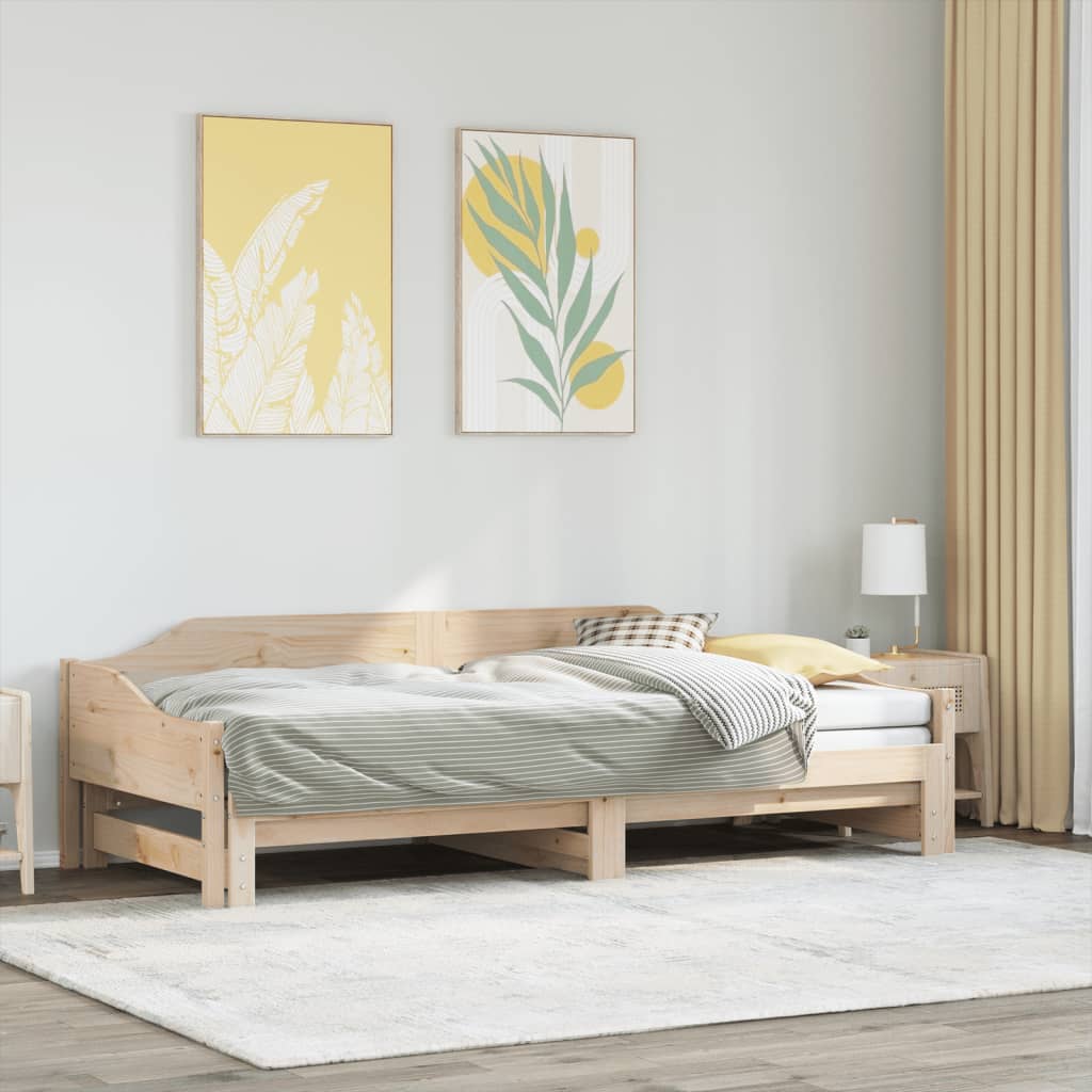 vidaXL Sofá cama nido madera maciza de pino 90x200 cm