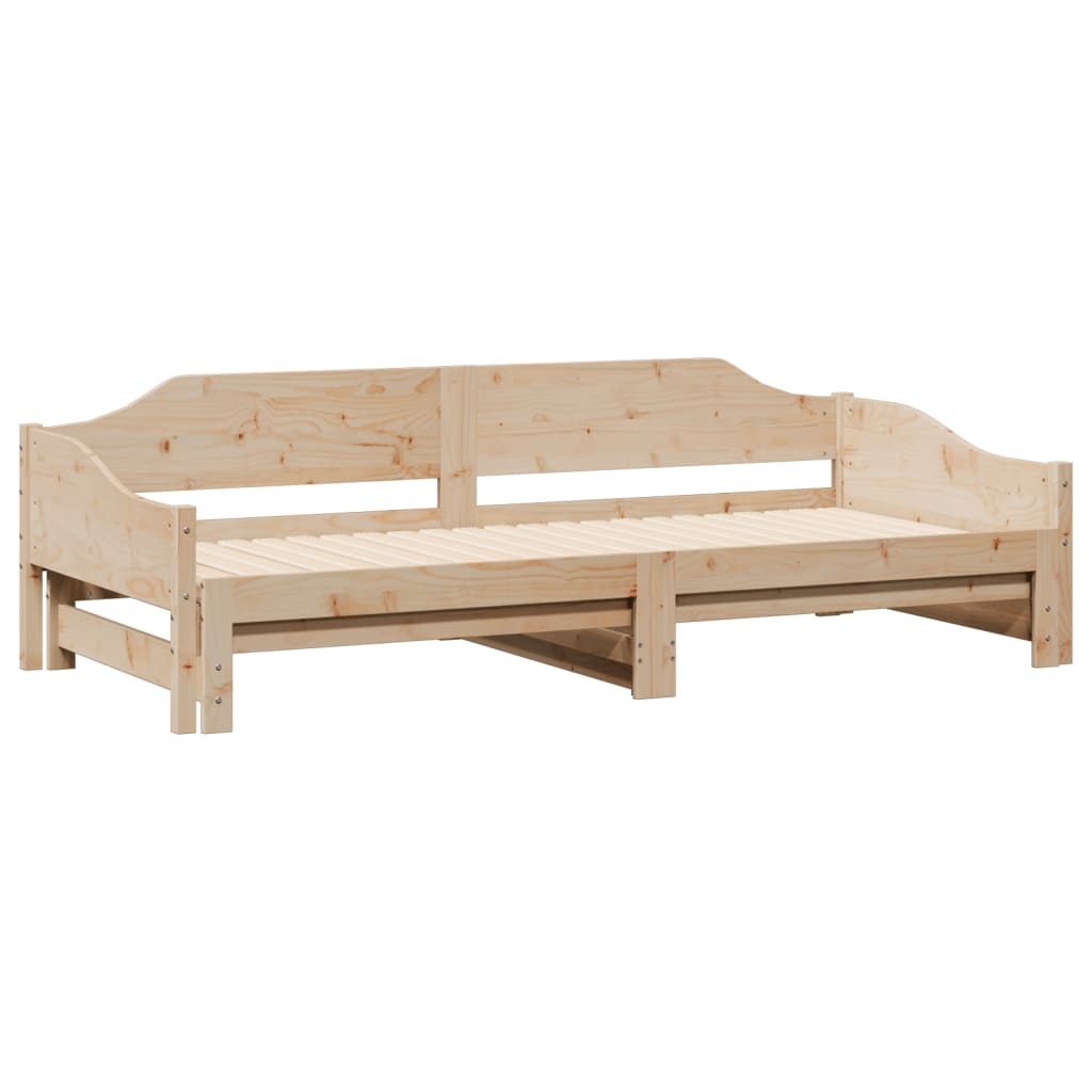 vidaXL Sofá cama nido madera maciza de pino 90x200 cm