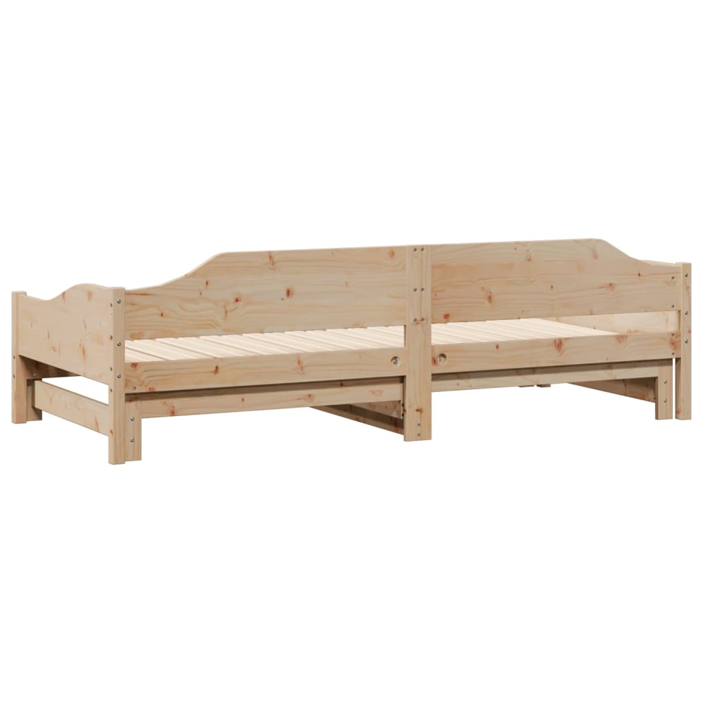 vidaXL Sofá cama nido madera maciza de pino 90x200 cm