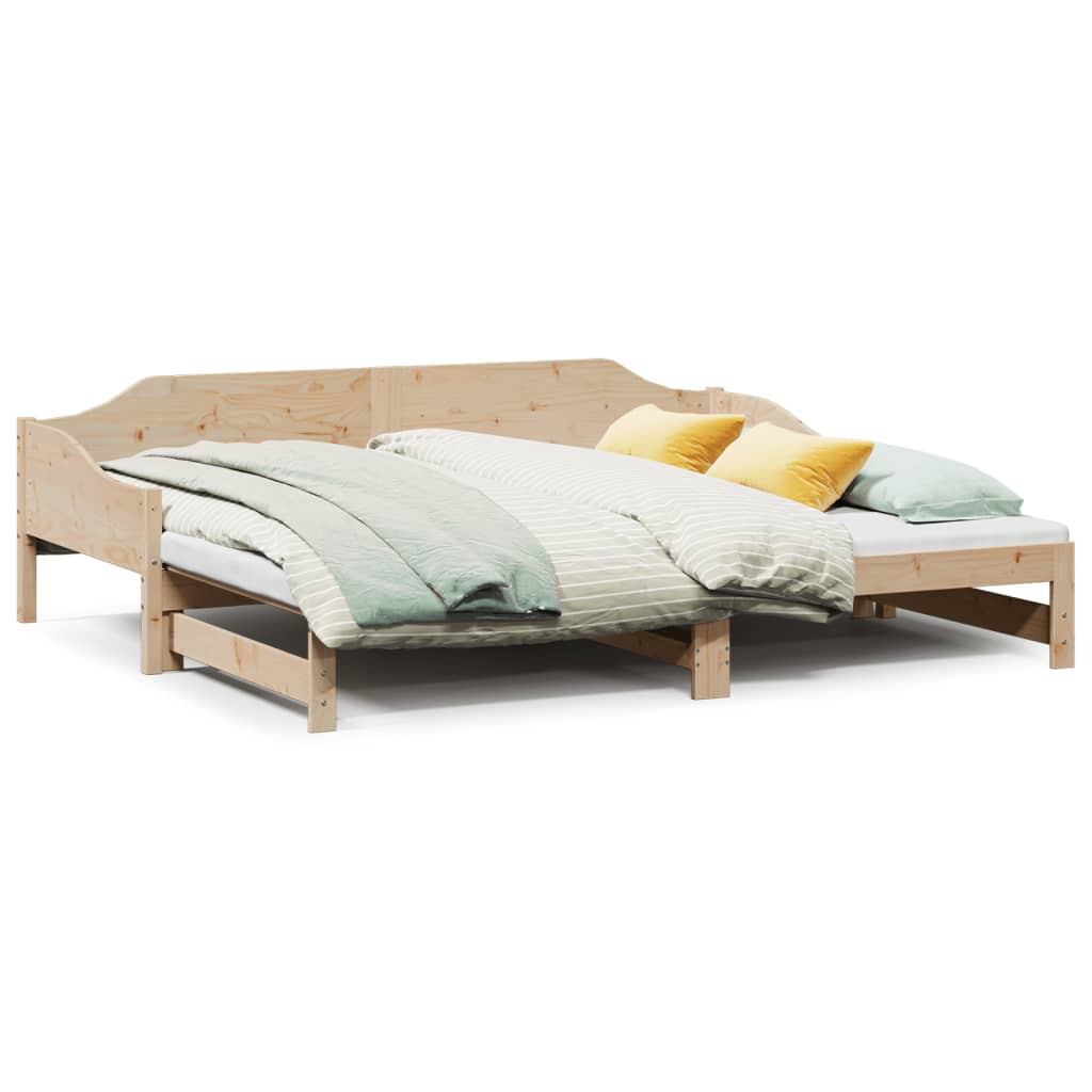 vidaXL Sofá cama nido madera maciza de pino 90x200 cm