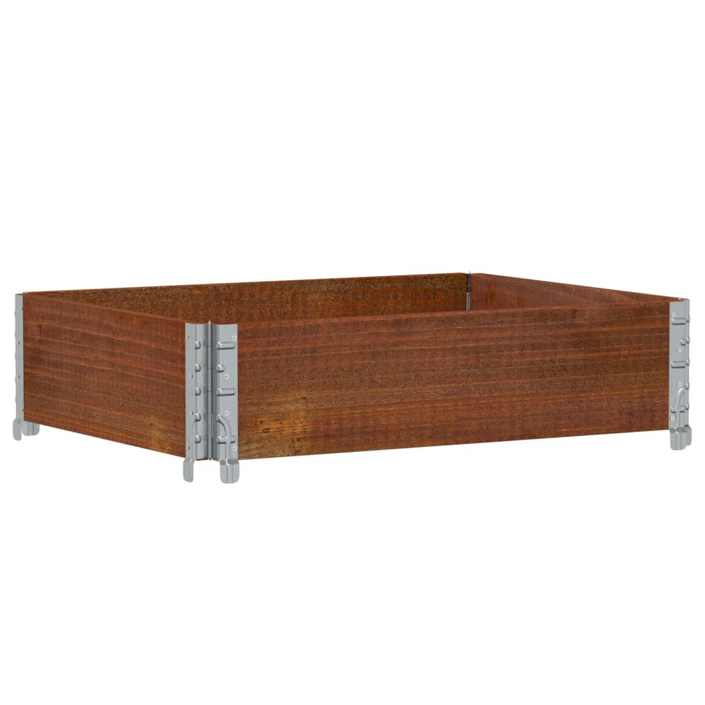 vidaXL Jardinera de madera maciza de pino marrón 80x60 cm