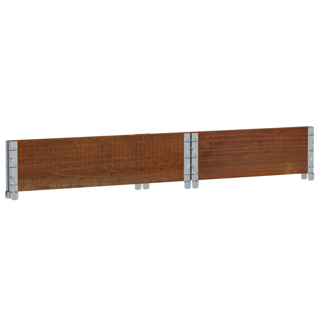 vidaXL Jardinera de madera maciza de pino marrón 80x60 cm