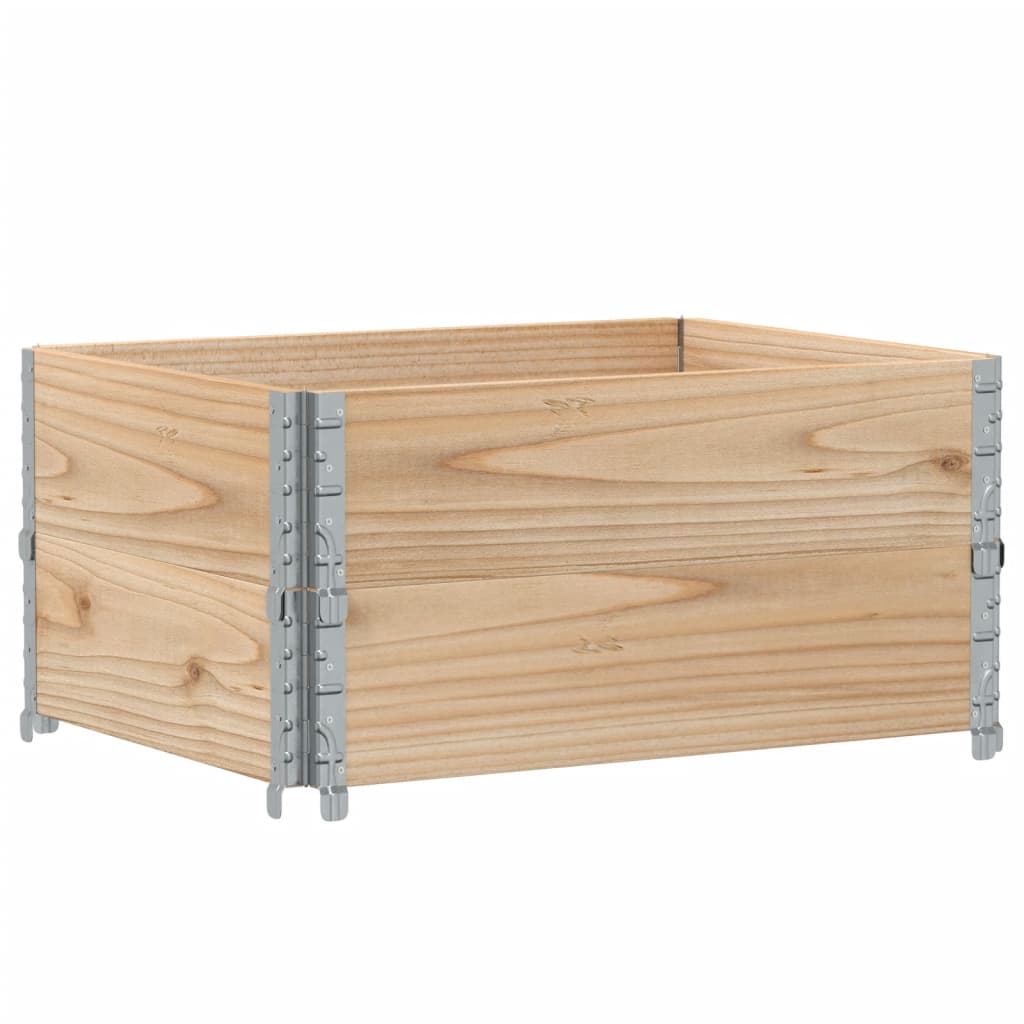 vidaXL Jardinera de madera maciza de pino 80x60 cm