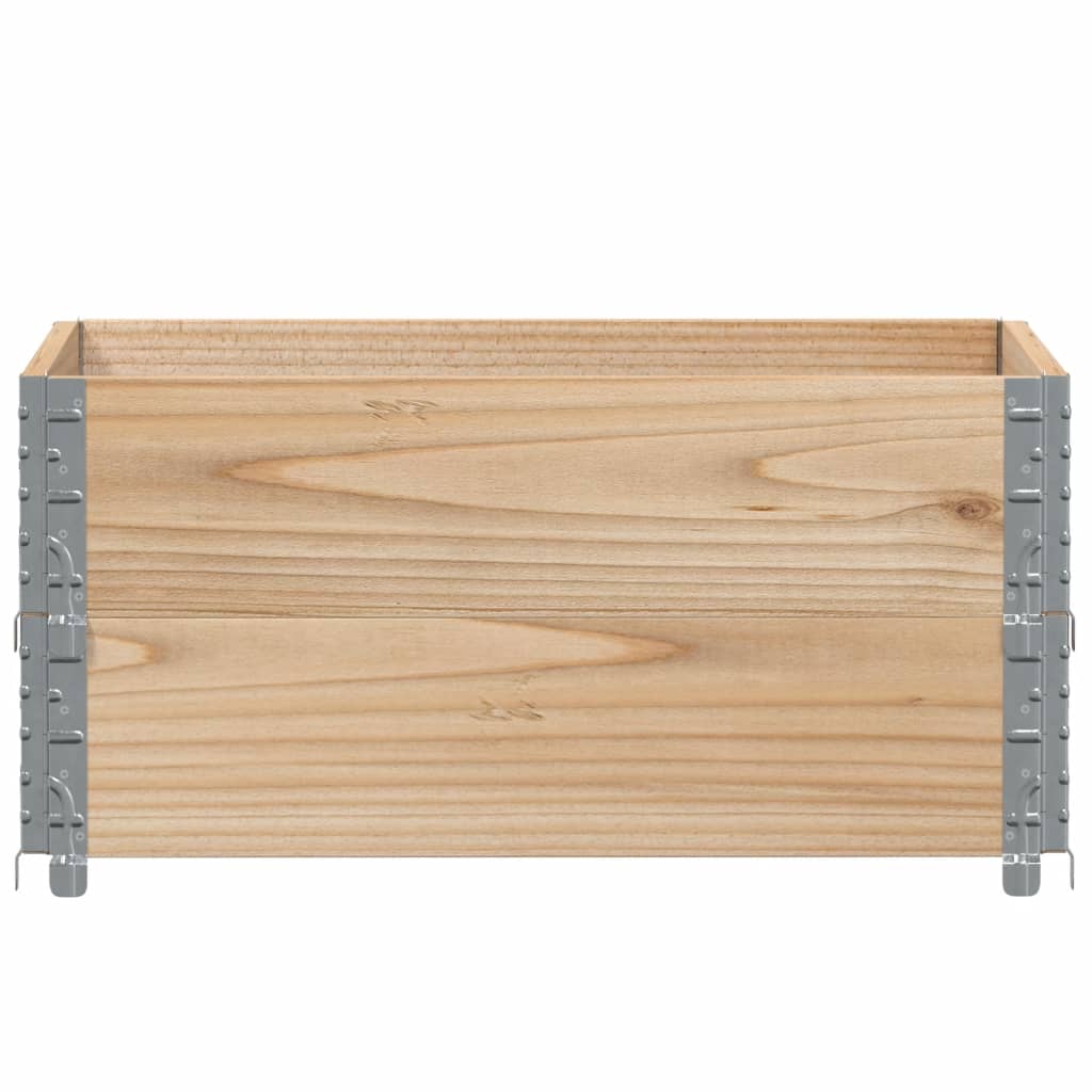 vidaXL Jardinera de madera maciza de pino 80x60 cm