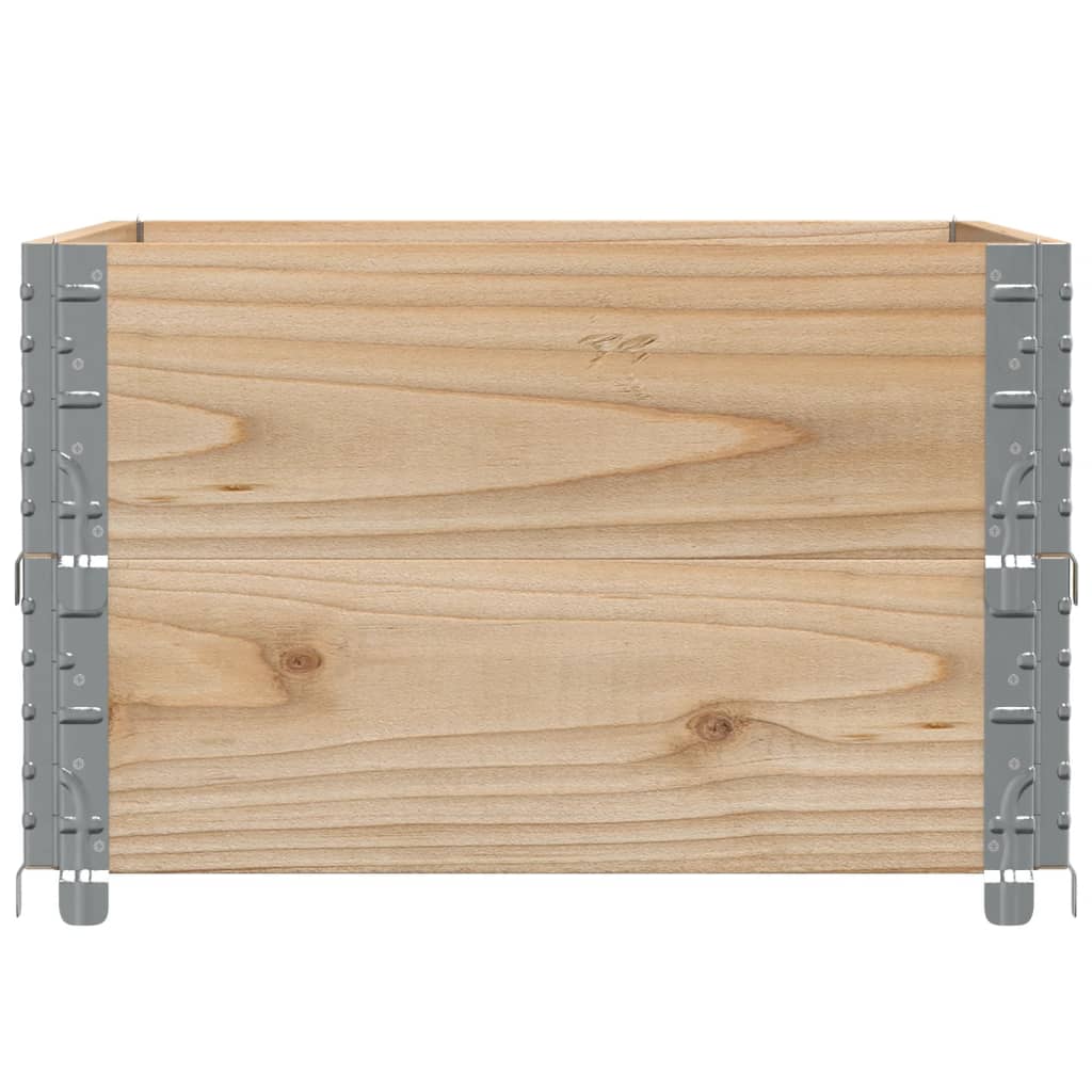 vidaXL Jardinera de madera maciza de pino 80x60 cm