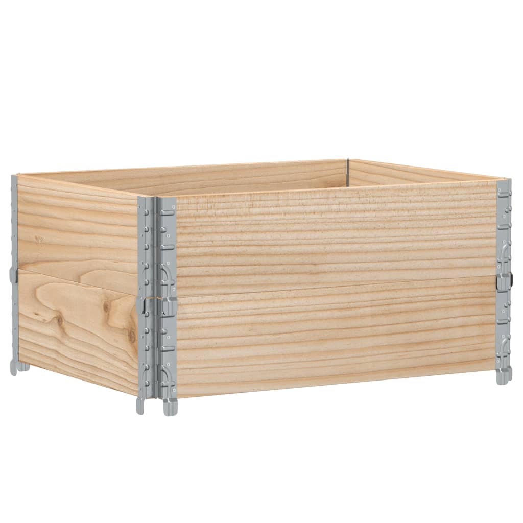 vidaXL Jardinera de madera maciza de pino 80x60 cm