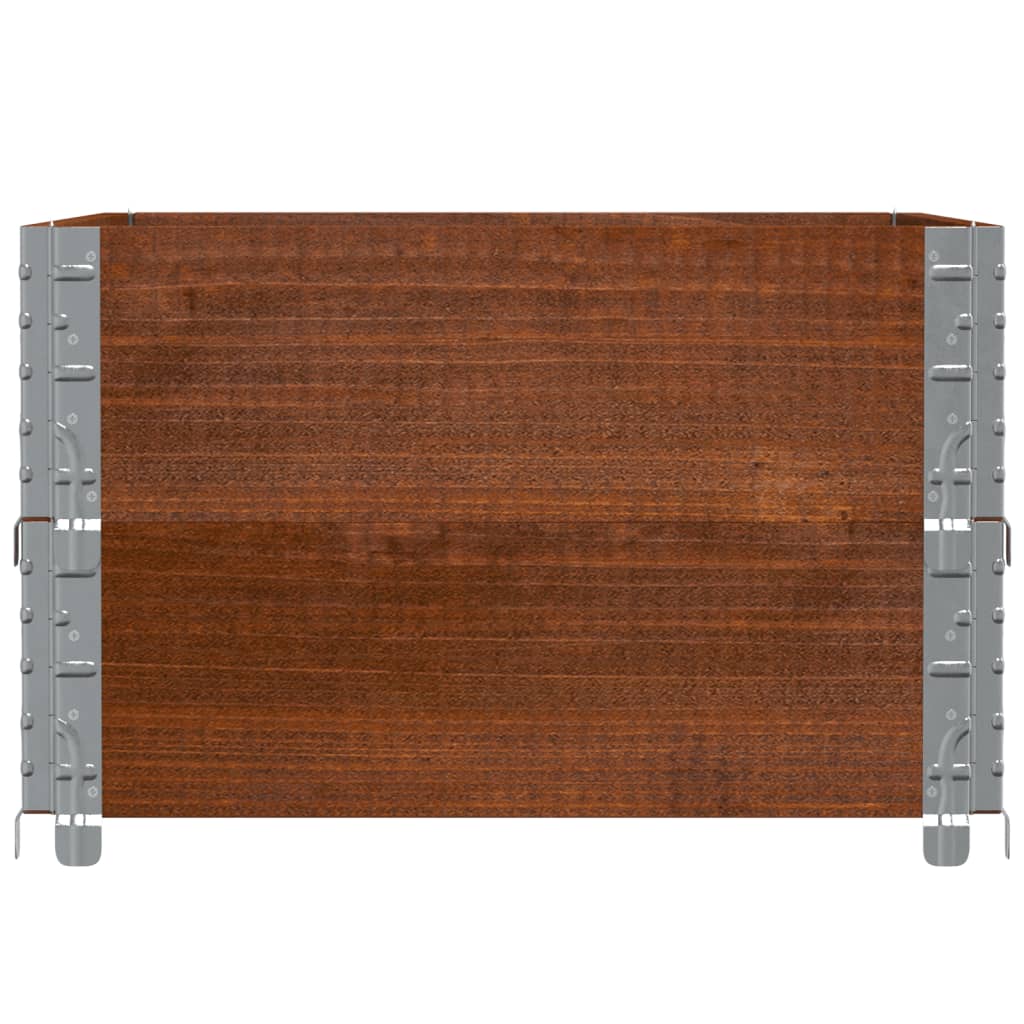 vidaXL Jardinera de madera maciza de pino marrón 80x60 cm