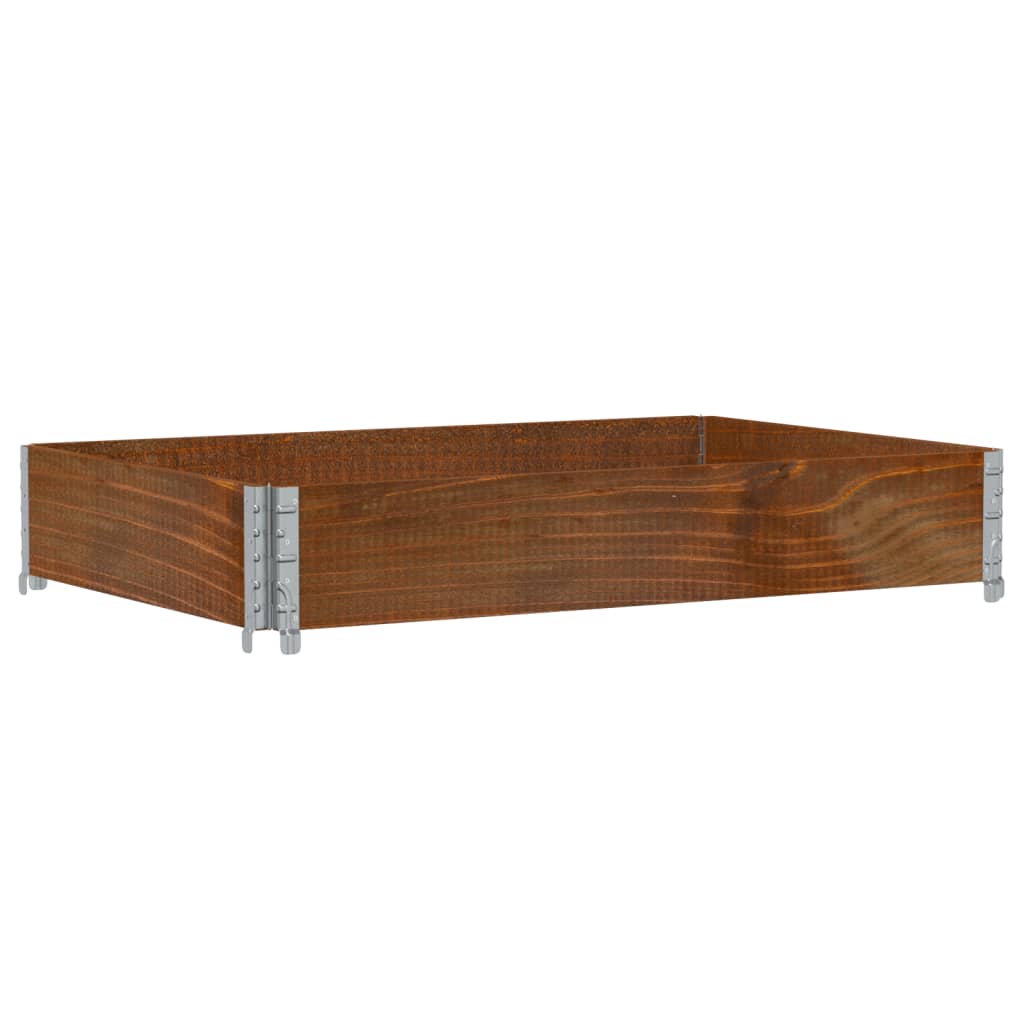 vidaXL Jardinera de madera maciza de pino marrón 120x80 cm