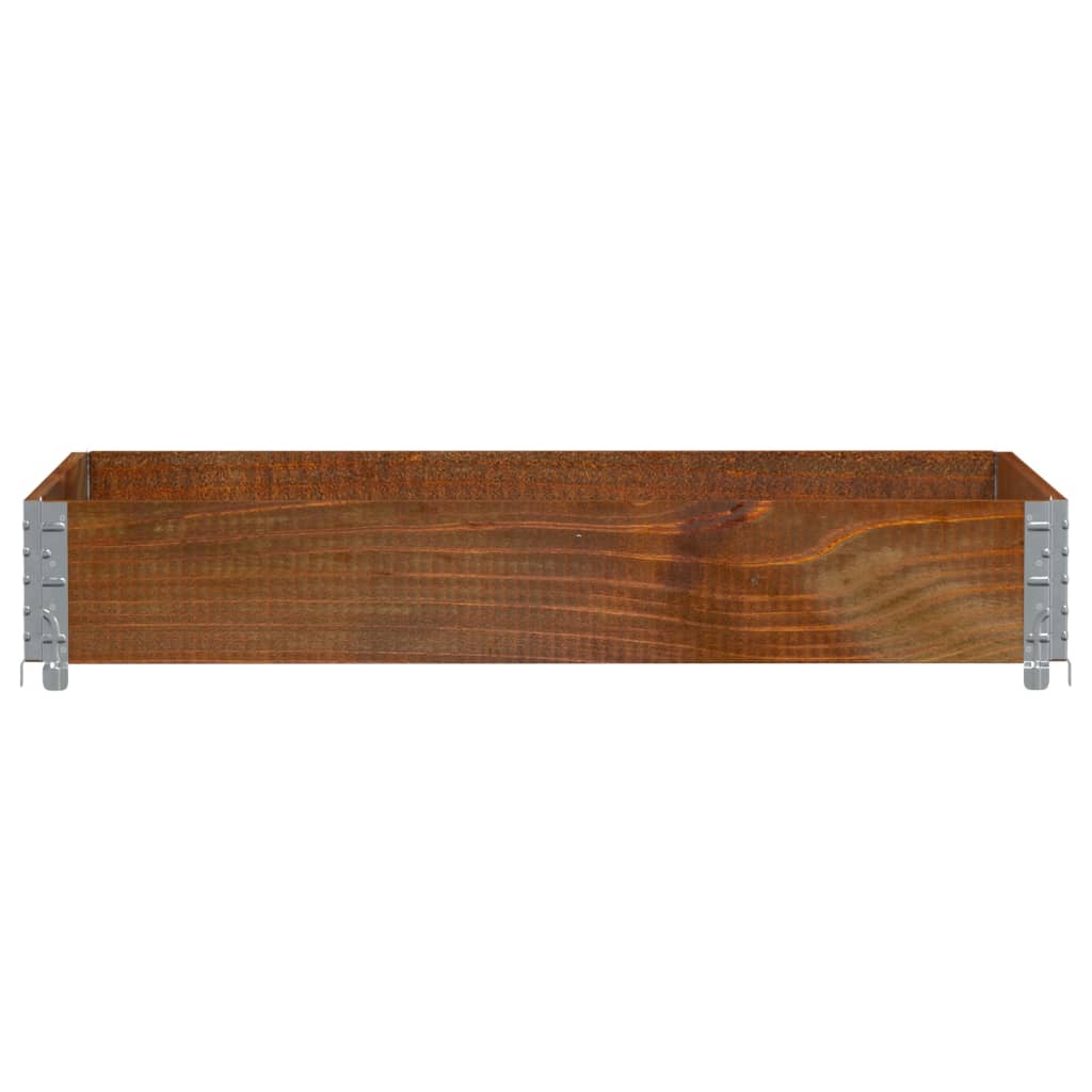 vidaXL Jardinera de madera maciza de pino marrón 120x80 cm