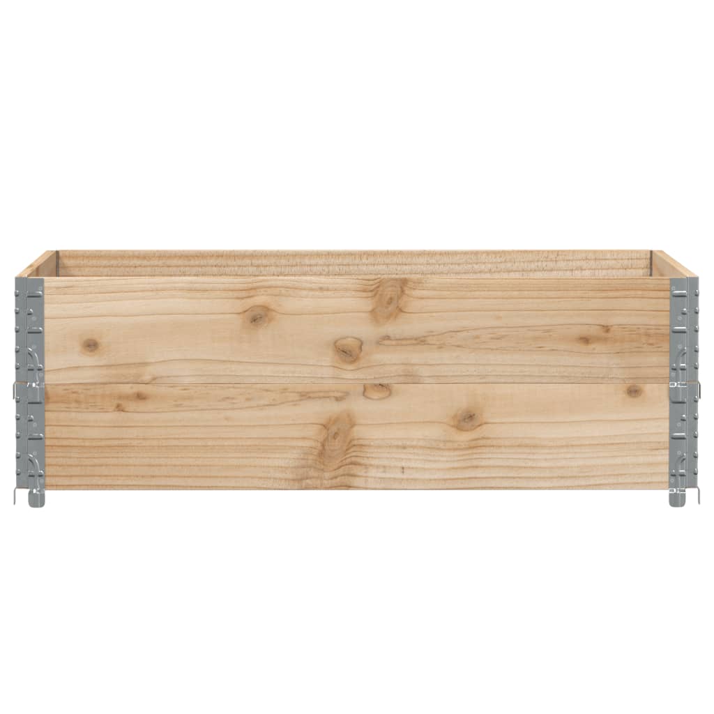 vidaXL Jardinera de madera maciza de pino 120x80 cm