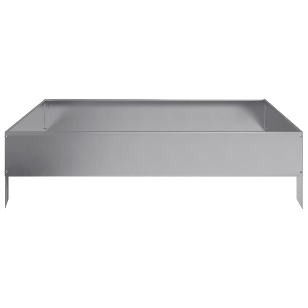 vidaXL Jardinera de acero galvanizado 100x100x26 cm