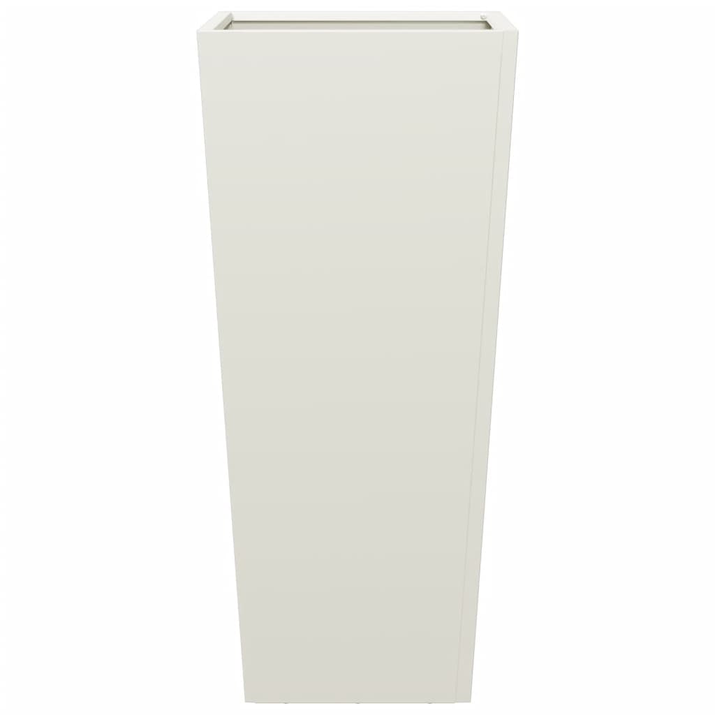 vidaXL Jardineras 2 uds acero blanco 35x35x75 cm