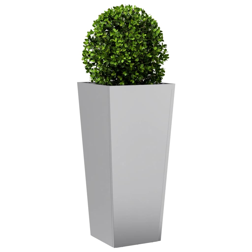 vidaXL Jardineras 2 uds acero inoxidable 35x35x75 cm