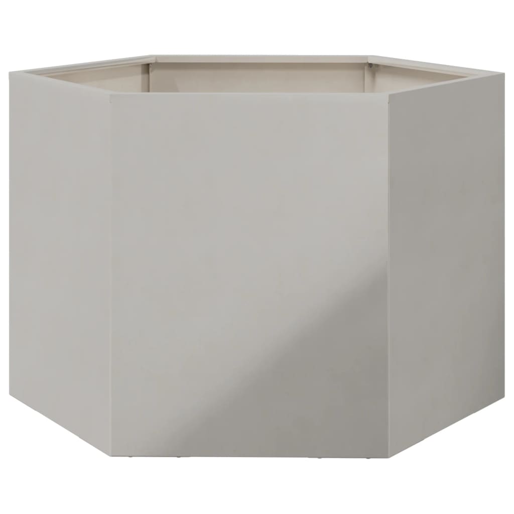 vidaXL Jardinera hexagonal acero inoxidable 69x60x45 cm