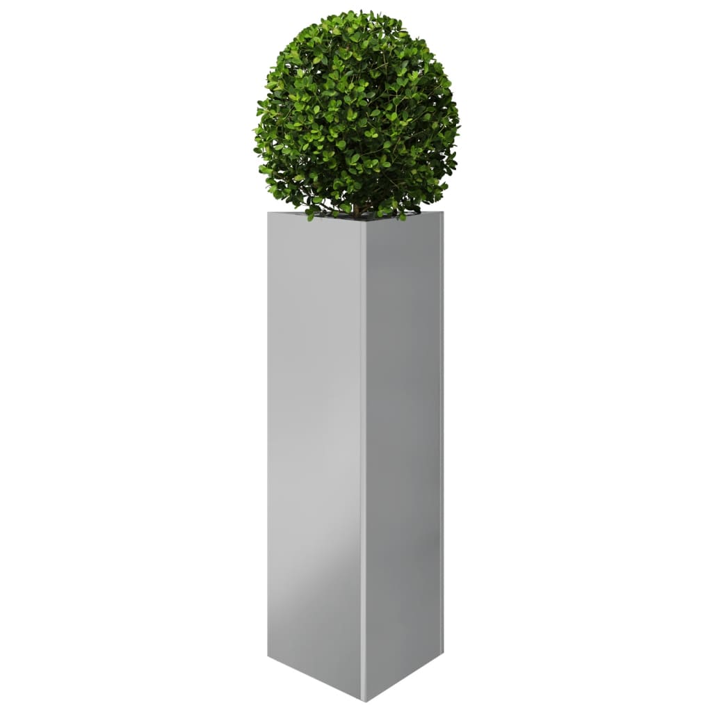 vidaXL Jardineras triangulares 2 uds acero galvanizado 30x26x75 cm