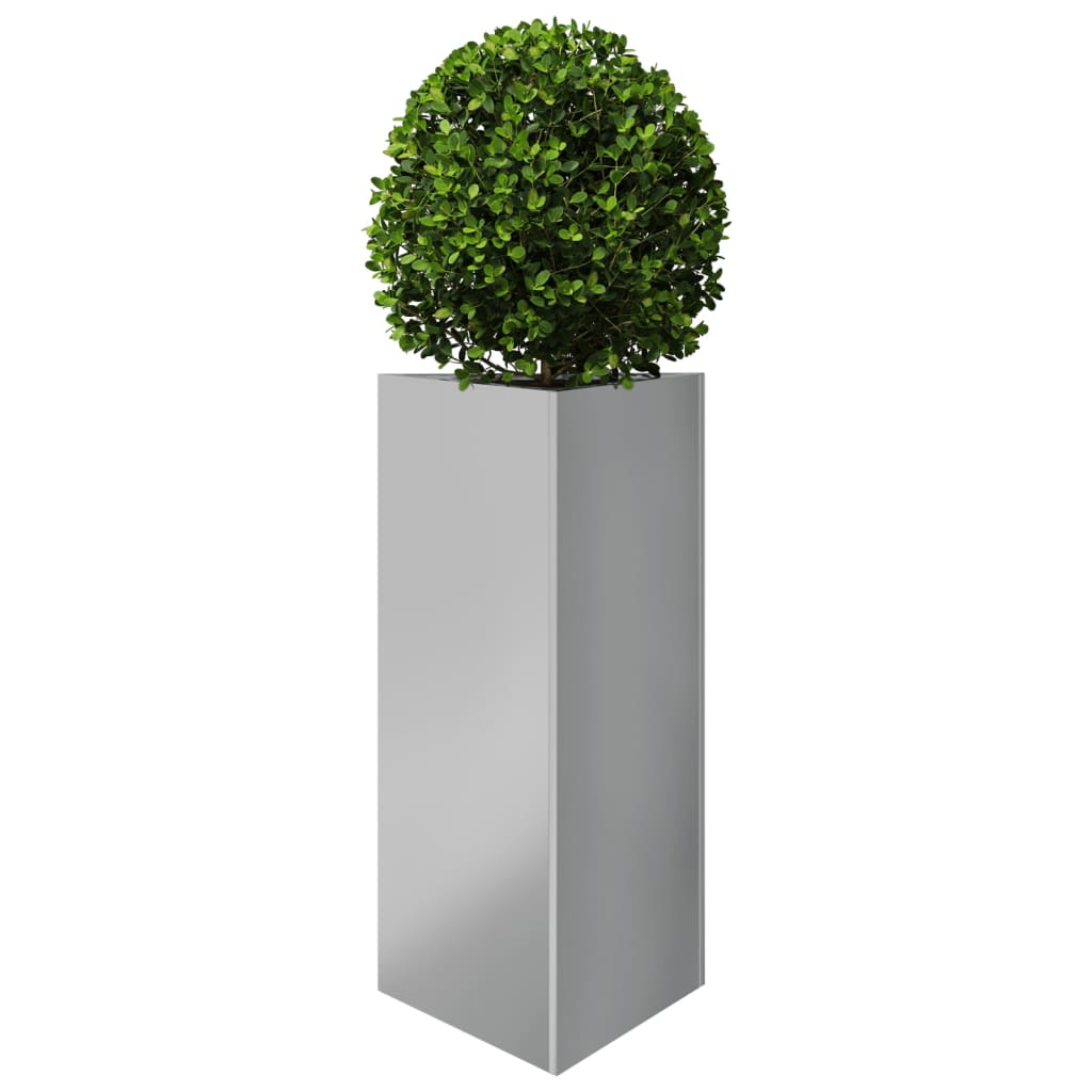 vidaXL Jardinera triangular acero galvanizado 40x34,5x70 cm