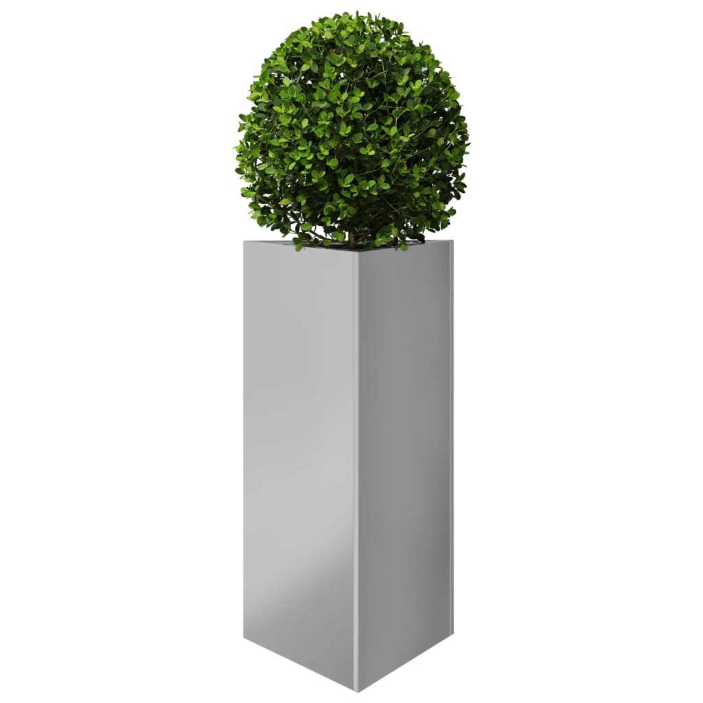 vidaXL Jardineras triangulares 2 uds acero galvanizado 40x34,5x70 cm