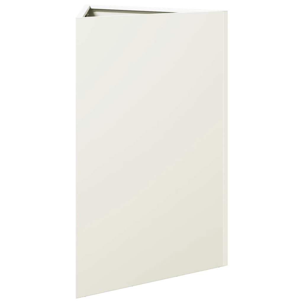 vidaXL Jardinera triangular acero blanco 50x43x75 cm