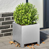 vidaXL Jardinera hexagonal de acero galvanizado 30x30x30 cm