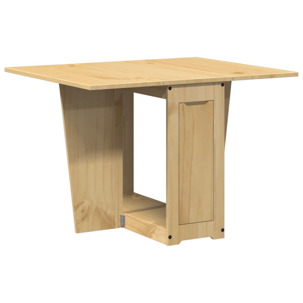 vidaXL Mesa de comedor plegable mariposa Corona madera pino marrón