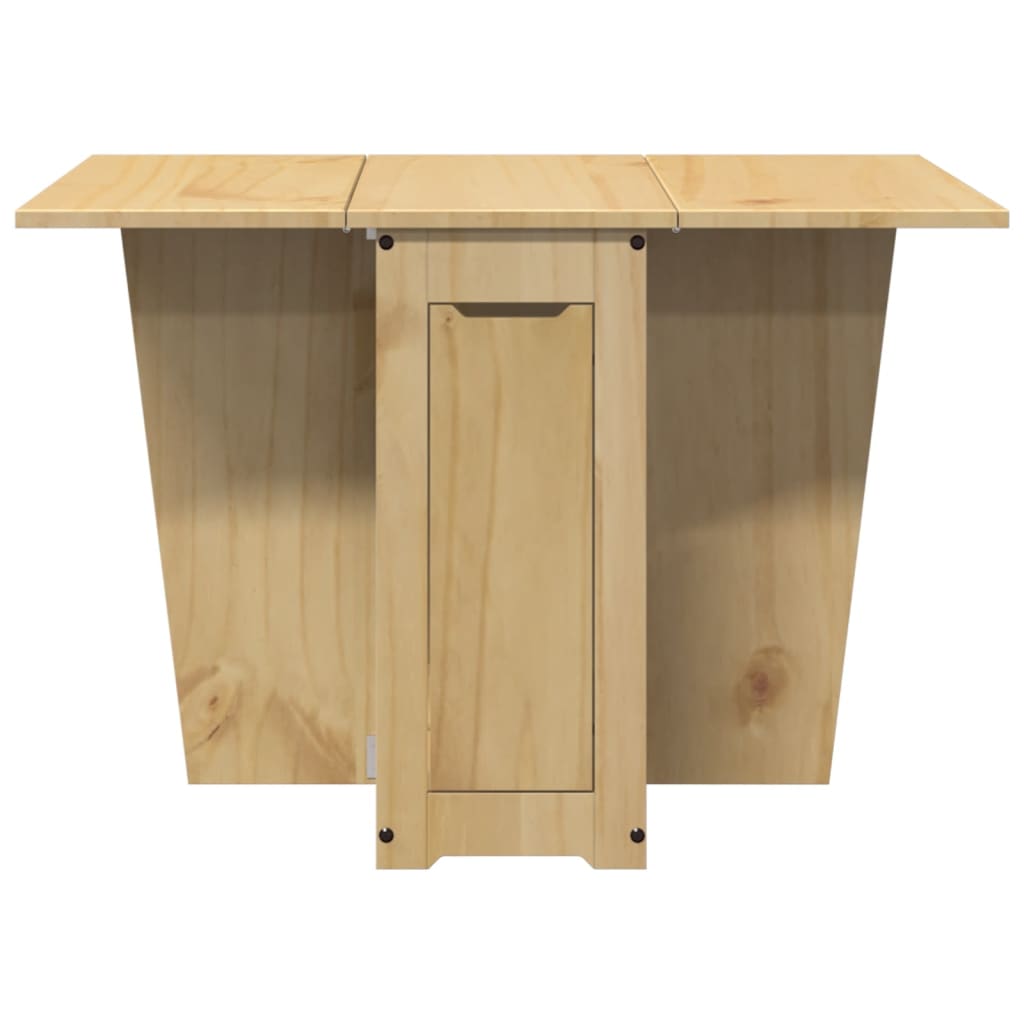 vidaXL Mesa de comedor plegable mariposa Corona madera pino marrón