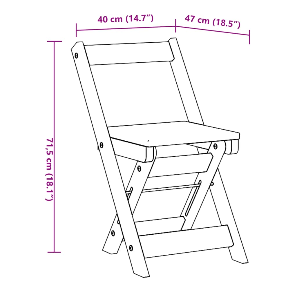 vidaXL Sillas comedor plegables 4 uds Corona madera pino marrón cera