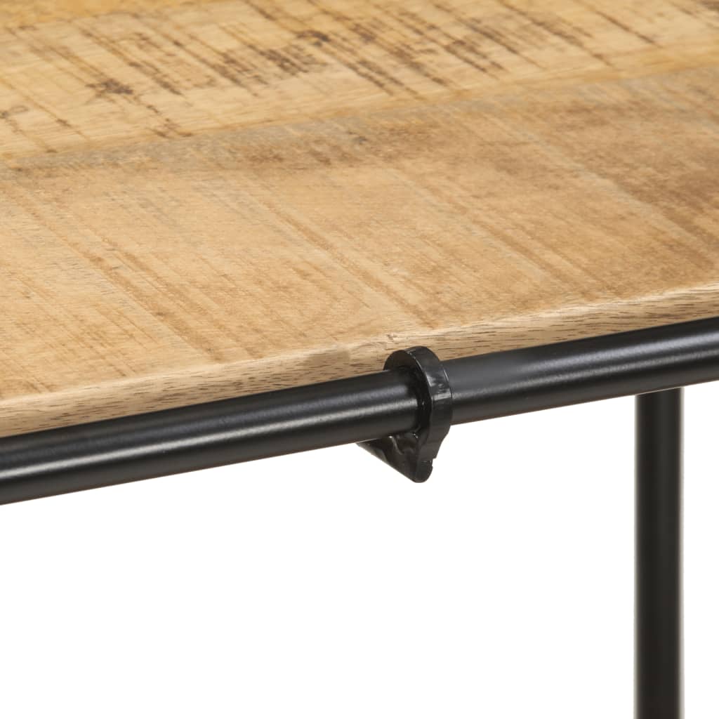 vidaXL Mesa consola madera maciza de mango rugosa 110x42x76 cm