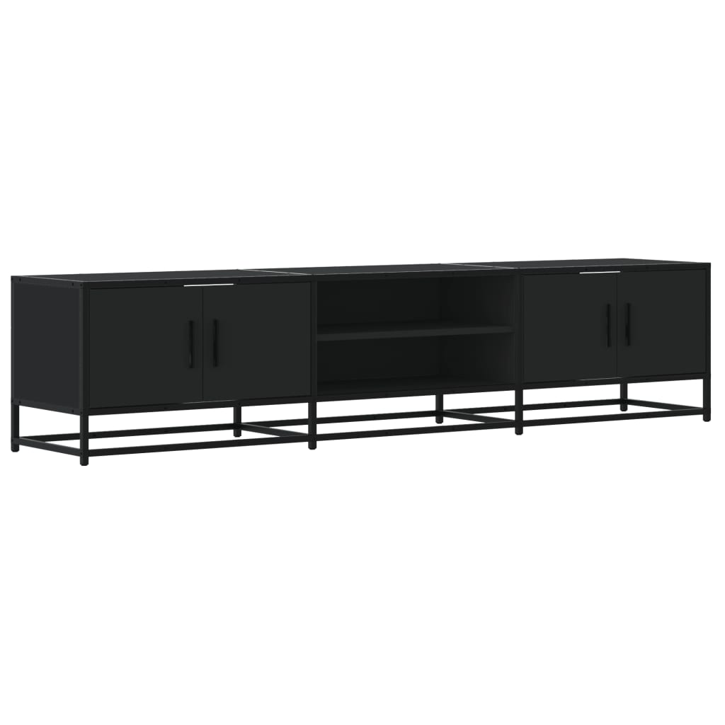 vidaXL Mueble de TV madera de ingeniería negro 180x35x41 cm