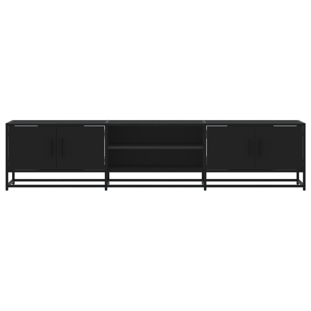 vidaXL Mueble de TV madera de ingeniería negro 180x35x41 cm