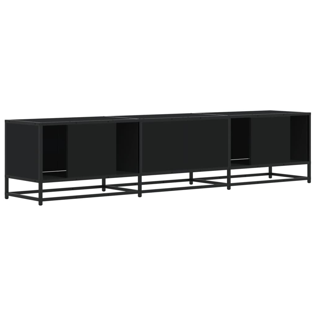 vidaXL Mueble de TV madera de ingeniería negro 180x35x41 cm