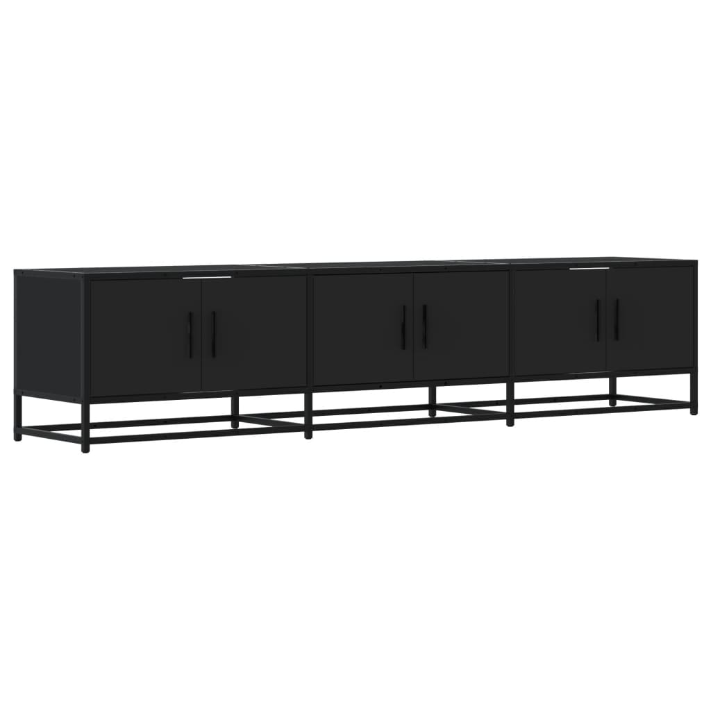 vidaXL Mueble de TV madera de ingeniería negro 180x35x41 cm