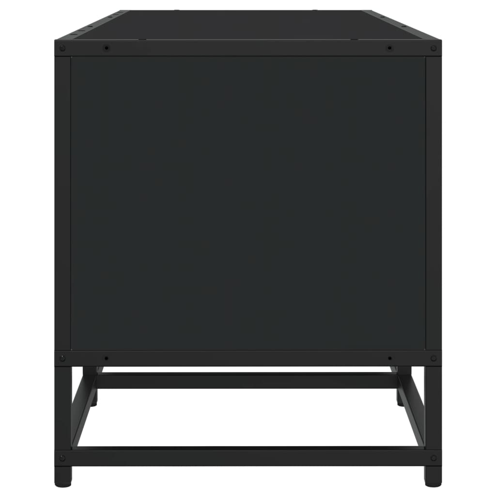 vidaXL Mueble de TV madera de ingeniería negro 180x35x41 cm