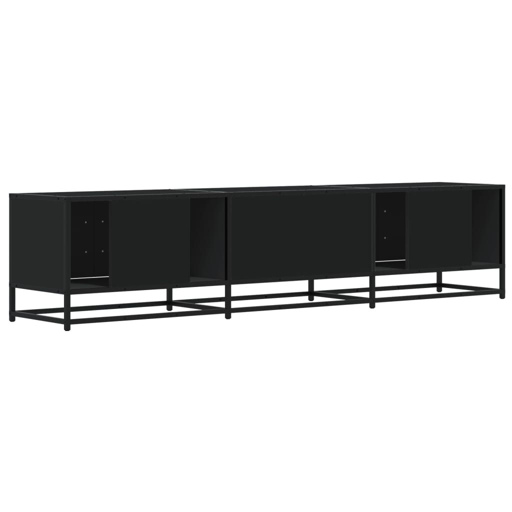 vidaXL Mueble de TV madera de ingeniería negro 180x35x41 cm