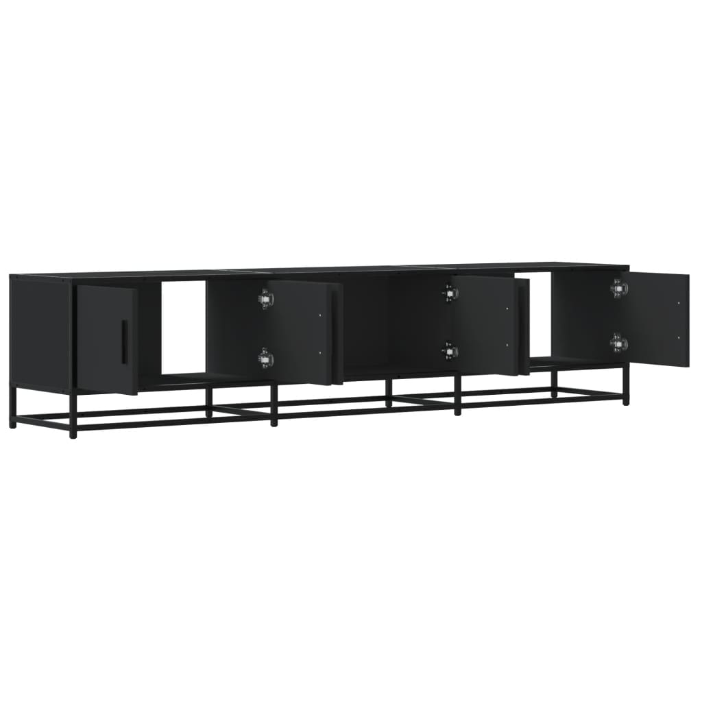 vidaXL Mueble de TV madera de ingeniería negro 180x35x41 cm