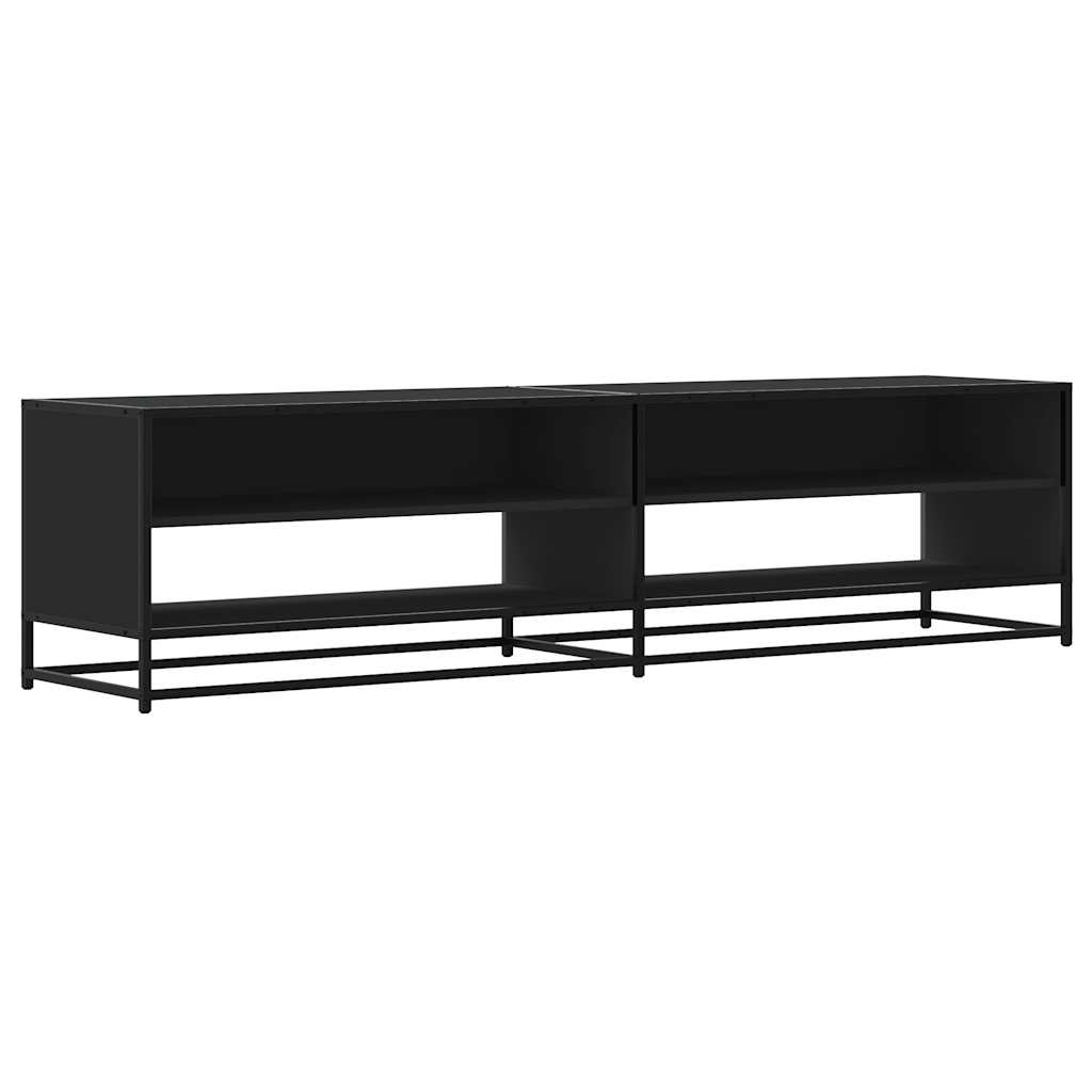 vidaXL Mueble de TV madera de ingeniería negro 180,5x40x46 cm