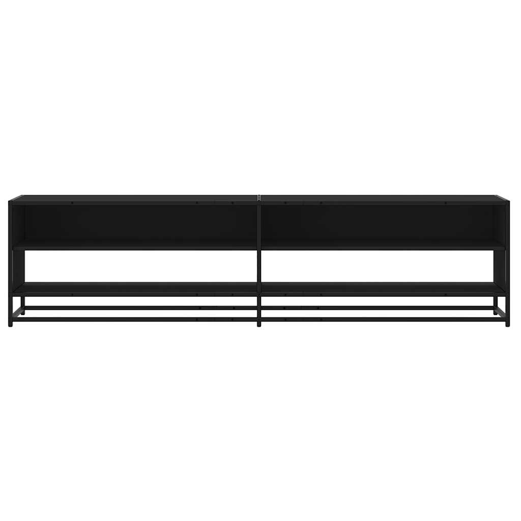 vidaXL Mueble de TV madera de ingeniería negro 180,5x40x46 cm