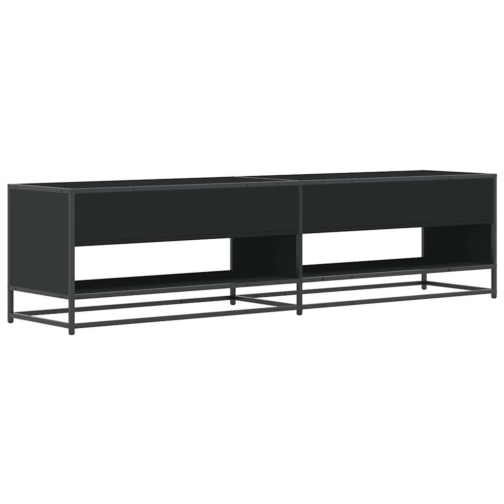 vidaXL Mueble de TV madera de ingeniería negro 180,5x40x46 cm