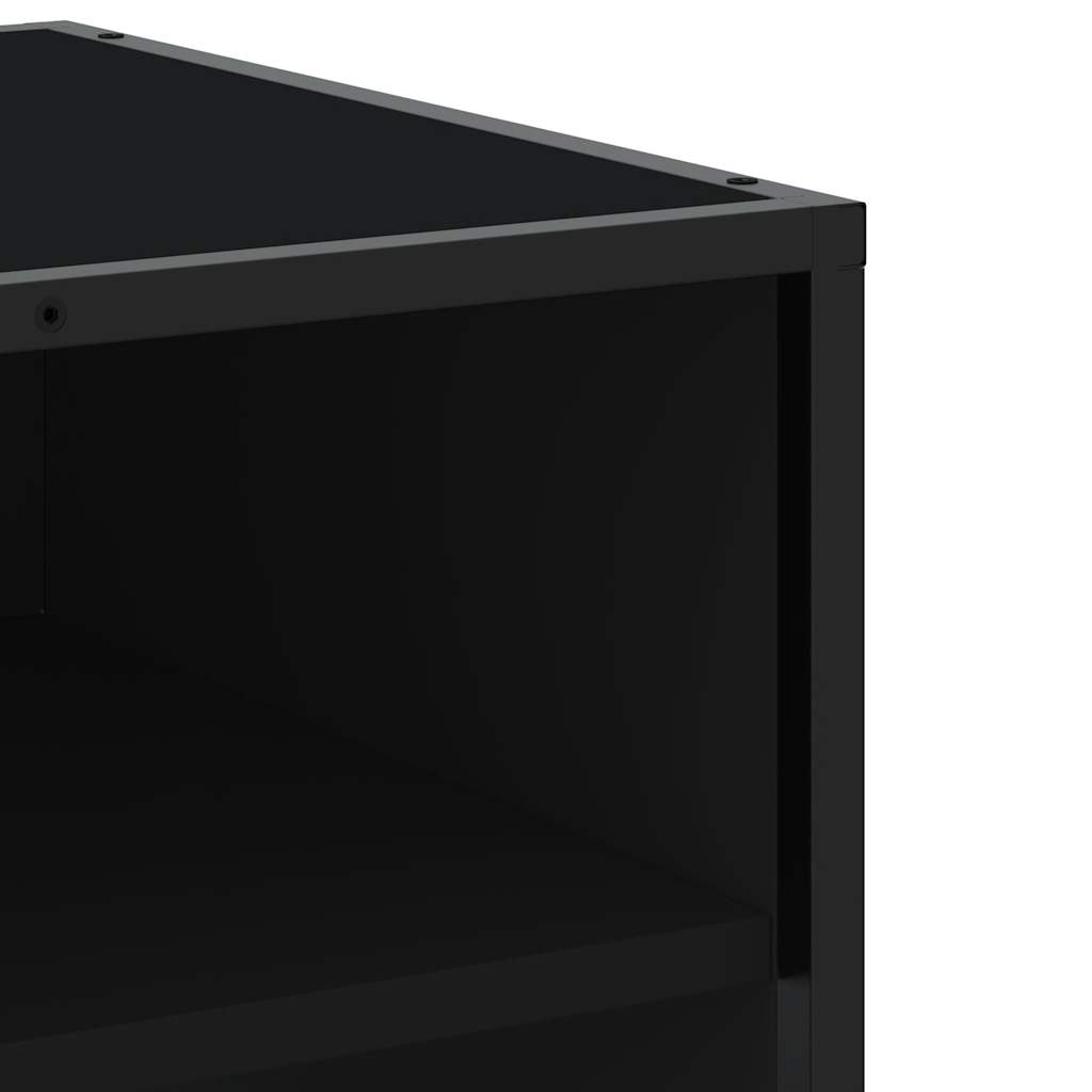 vidaXL Mueble de TV madera de ingeniería negro 180,5x40x46 cm