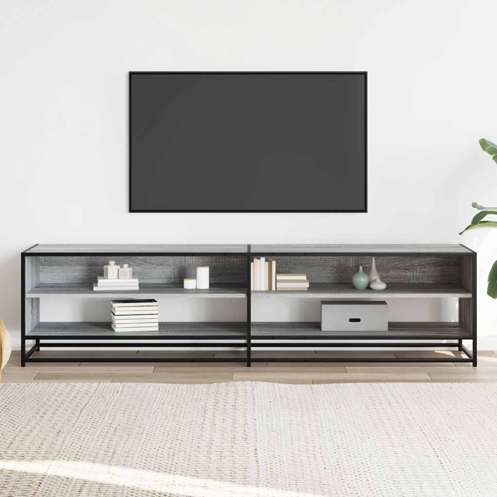 vidaXL Mueble de TV madera de ingeniería gris Sonoma 180,5x40x46 cm