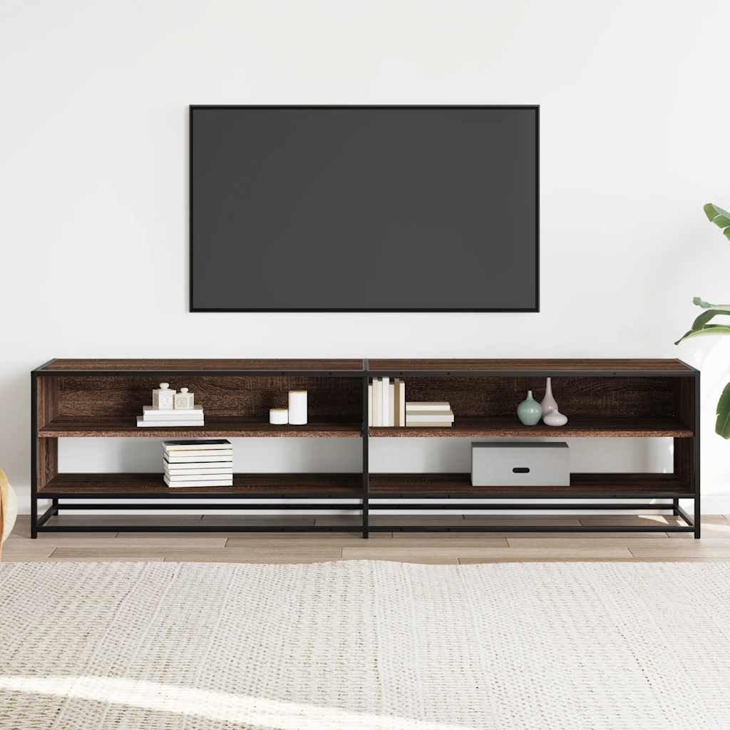 vidaXL Mueble de TV madera de ingeniería marrón roble 180,5x40x46 cm