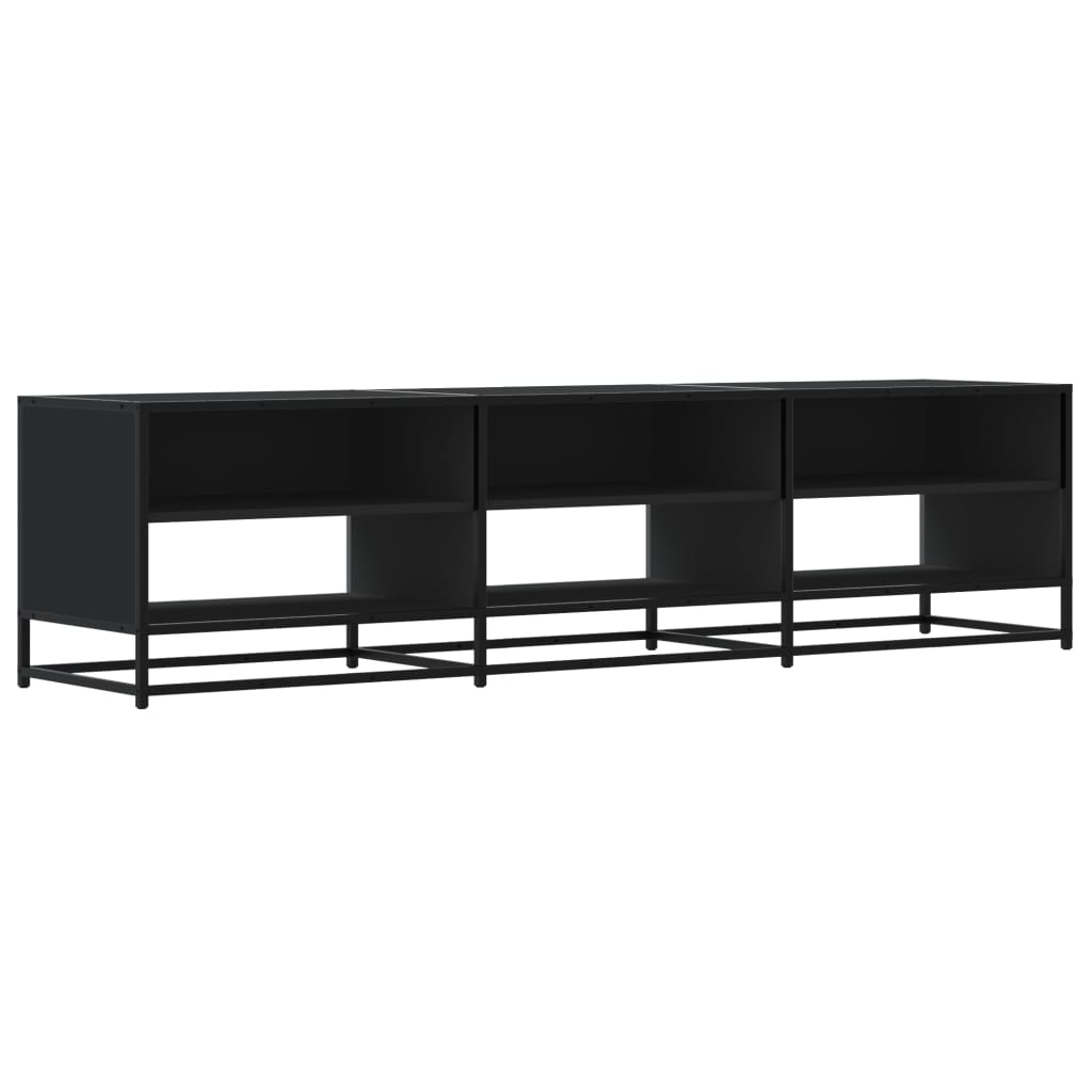 vidaXL Mueble de TV madera de ingeniería negro 180x40x46 cm