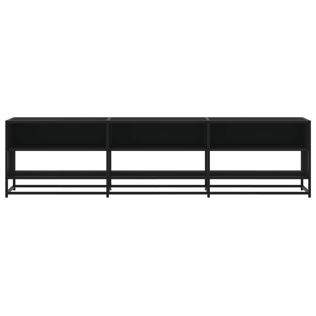 vidaXL Mueble de TV madera de ingeniería negro 180x40x46 cm