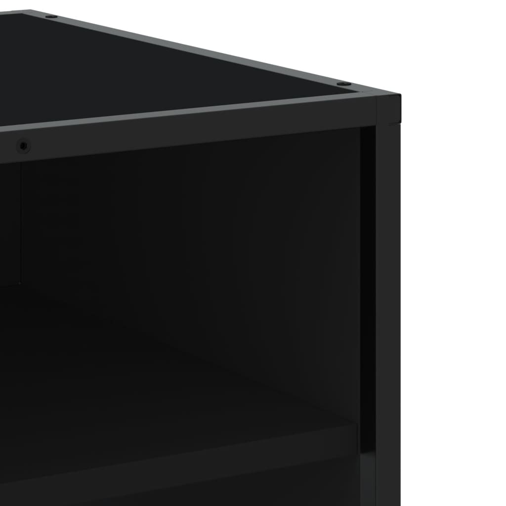 vidaXL Mueble de TV madera de ingeniería negro 180x40x46 cm