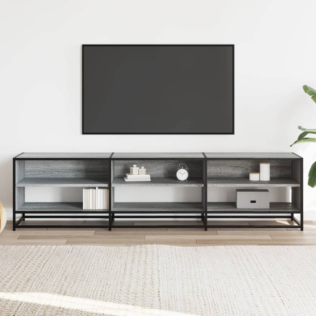 vidaXL Mueble de TV madera de ingeniería gris Sonoma 180x40x46 cm