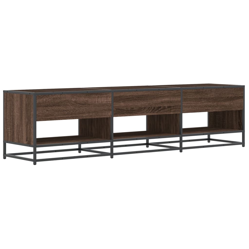 vidaXL Mueble de TV madera de ingeniería marrón roble 180x40x46 cm