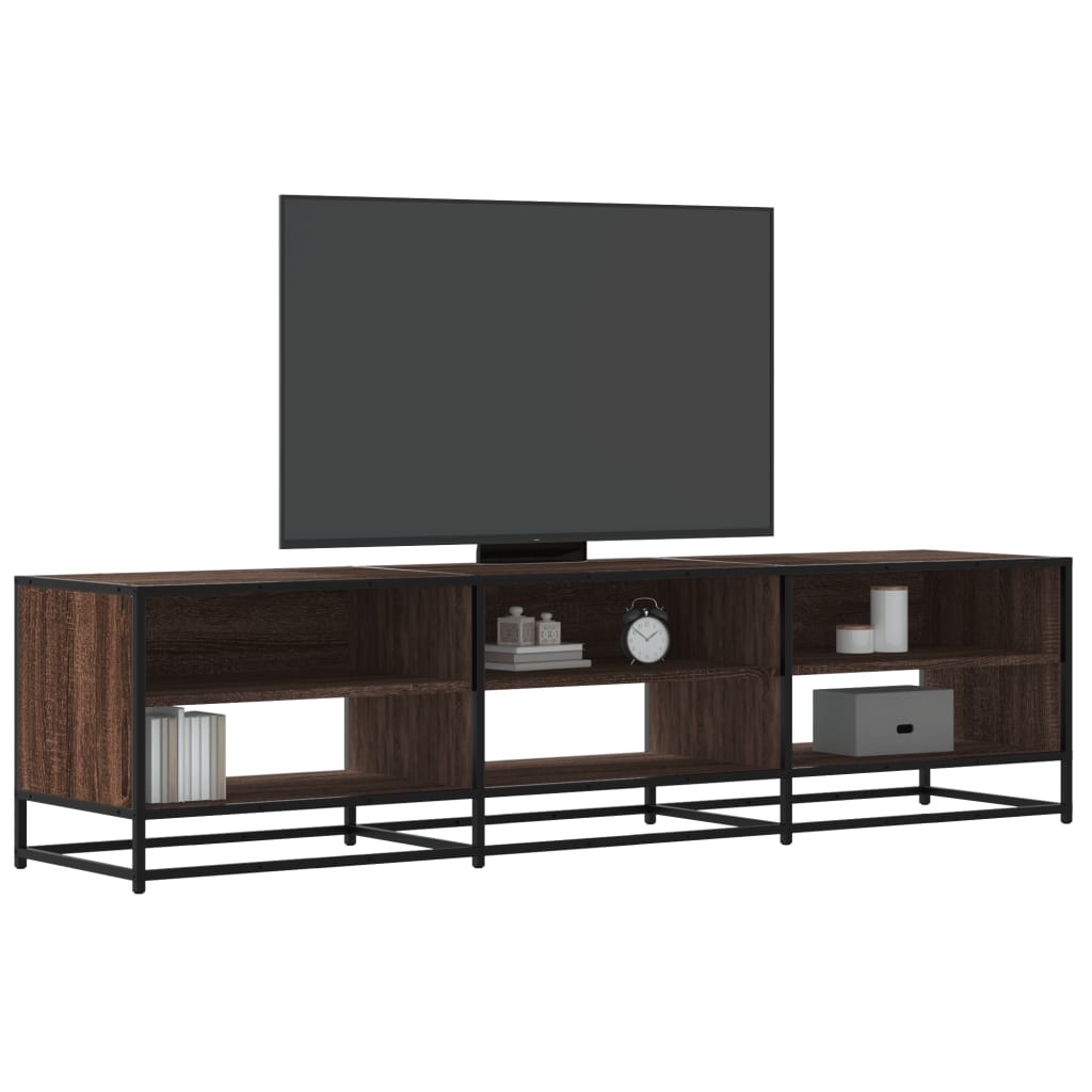 vidaXL Mueble de TV madera de ingeniería marrón roble 180x40x46 cm