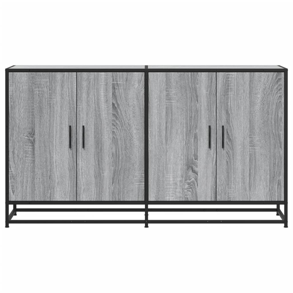 vidaXL Aparador madera de ingeniería gris Sonoma 134x35x76 cm