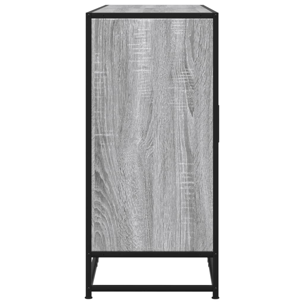 vidaXL Aparador madera de ingeniería gris Sonoma 134x35x76 cm