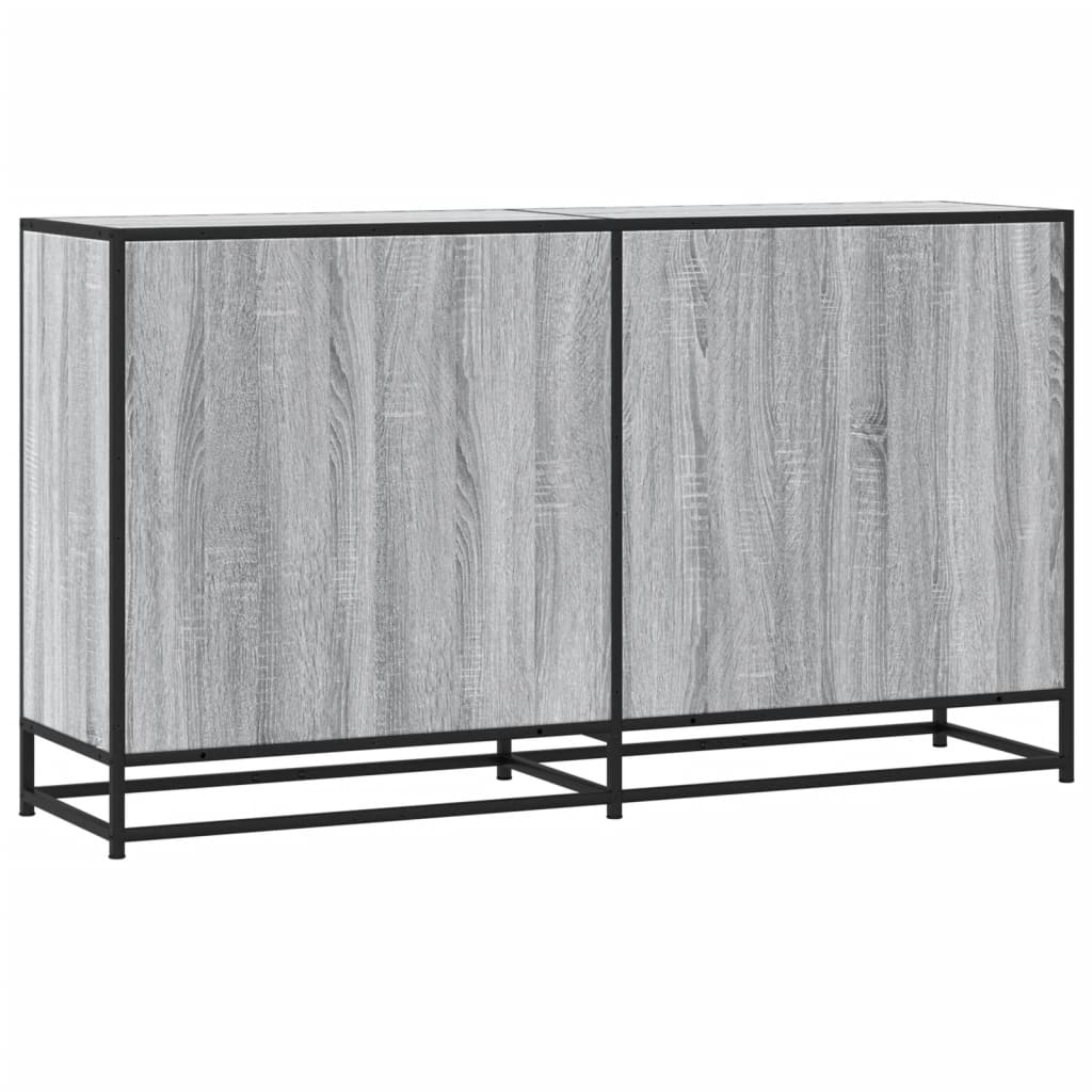 vidaXL Aparador madera de ingeniería gris Sonoma 134x35x76 cm