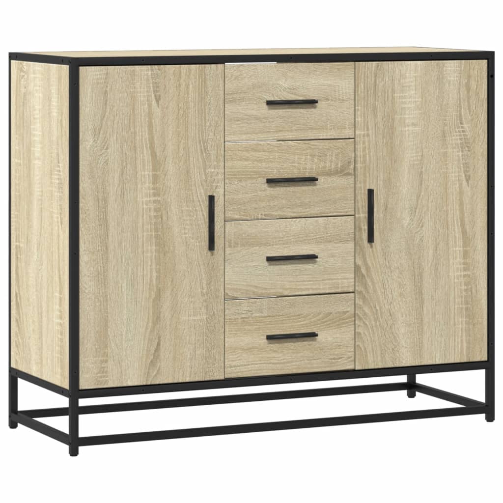 vidaXL Aparador de madera de ingeniería roble Sonoma 92x35x76 cm